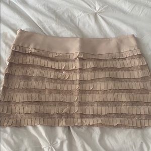 Bebe pink sequin and pleated mini skirt